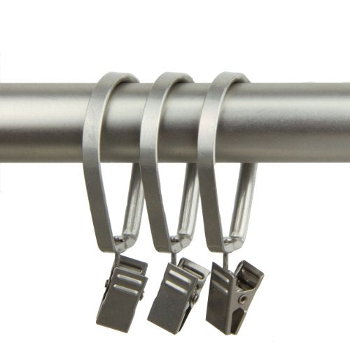 Curtain Pivot Rings for 1-Inch Rods, Satin Nickel, Set of 10