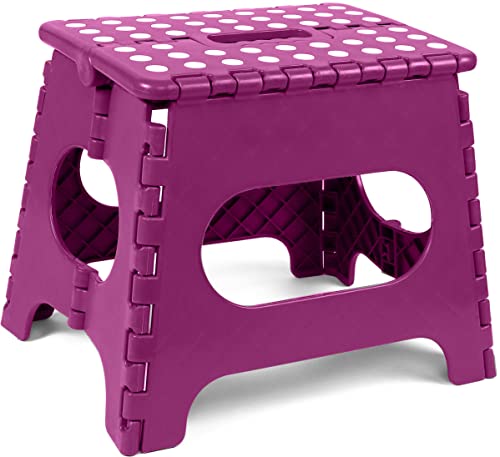 Foldable Step Stool - 11-Inch Anti-Skid Foot Stool, Supports 300 lbs