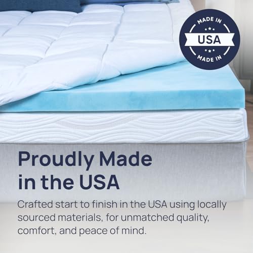 Sure2Sleep 3 Inch Gel Swirl Memory Foam Mattress Topper - Queen Size