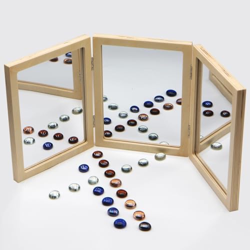 3-Panel Folding Mirror for Preschool Classrooms and Light Table Exploration