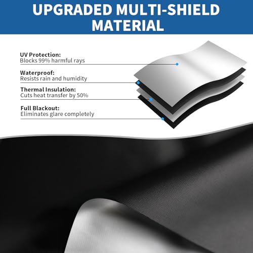Portable Magnetic Blackout Curtains - 39x57 Inch, No Drill, Cuttable Shades for Total Darkness