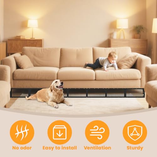 12-Piece Adjustable Under Couch Blocker for Pets - Durable ABS Furniture Guard
