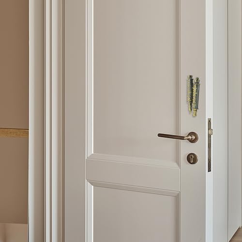Metal Mezuzah Case for Door with 2 Scrolls, Gold Alloy Religious Decor