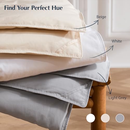 Pacific Coast Lightweight Goose Feather Down Fiber Comforter - King Size White