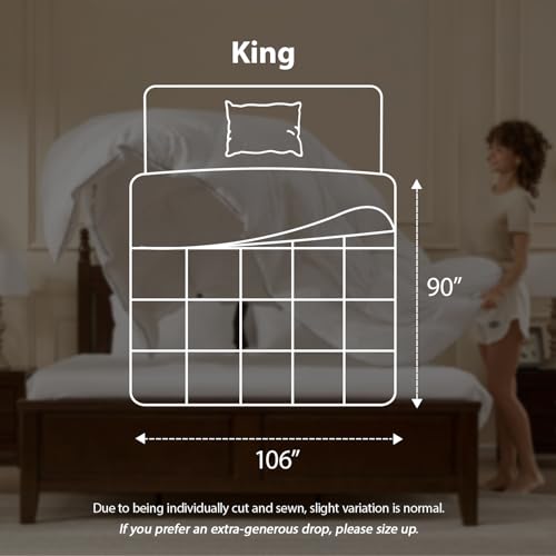 Pacific Coast King Goose Down Fiber Comforter - All-Season Duvet Insert