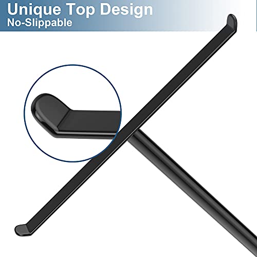 niffgaff Black T-Shaped Stainless Steel Countertop Hand Towel Stand