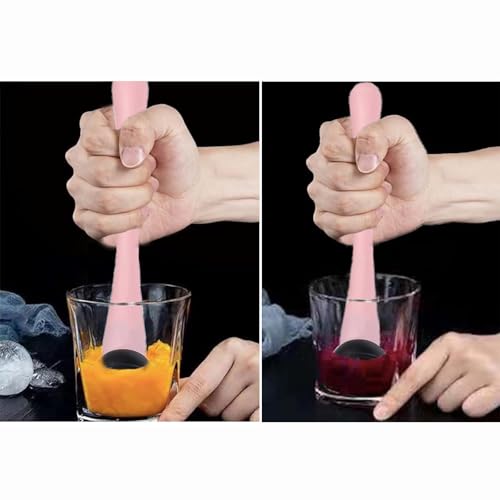 BOBOAR Cocktail Muddler with Bar Spoon - Dual-Function Bar Tool for Cocktails, Lemonade & Drinks