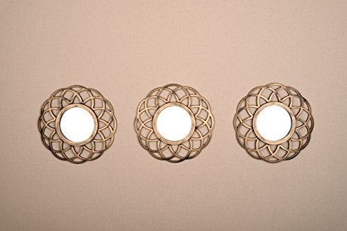 All American Collection Golden Globe 3-Piece Decorative Wall Mirror Set