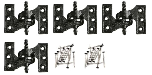Zinc-Alloy Hinge Kit for Wood Shutters - Rust-Resistant Black Hardware