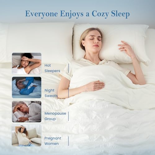 Cozy Bliss Queen Cooling Comforter - Lightweight Seersucker Blanket
