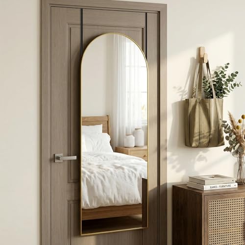 58"x20" Arched Full Length Mirror - Over-the-Door, Wall or Floor Standing