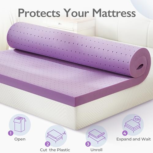 Cooling Gel Memory Foam Mattress Topper for Pressure Relief - Twin