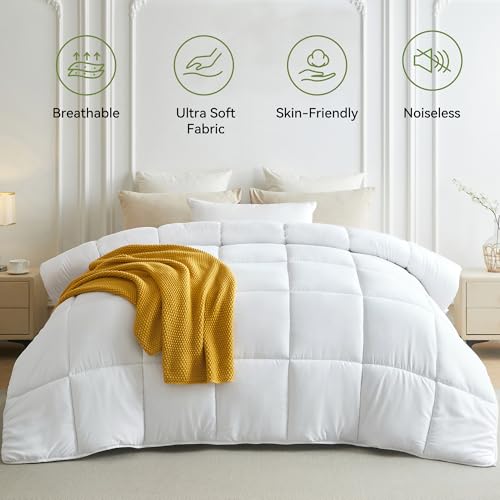 L LOVSOUL King Duvet Insert - All Season Down Alternative Comforter (106x90")
