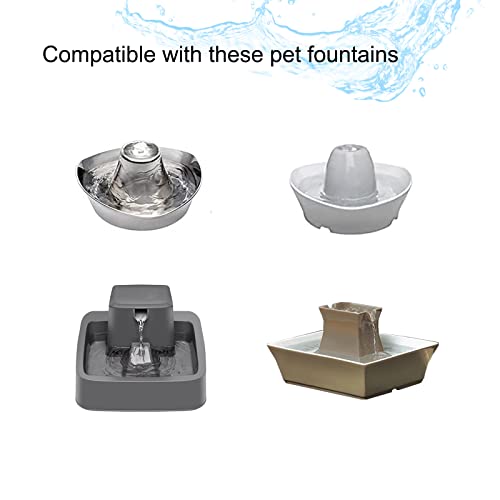 Pet Water Fountain Replacement Filters - 16 Pack (8 Carbon, 8 Foam)