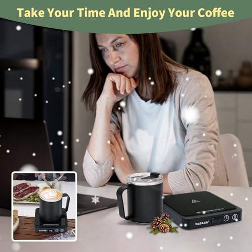 VOBAGA 15oz Coffee Mug Warmer & Set for Desk, Digital Temperature Control