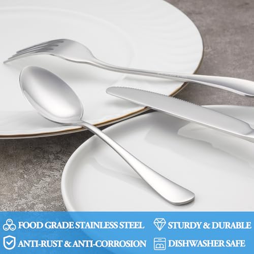 Stainless Steel Teaspoon Set, 16-Piece 6.7" Mirror Finish Spoons