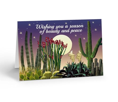 Stonehouse Collection Desert Christmas Greeting Card Set, 18 Western Cards, 5x7, USA Made, Standard