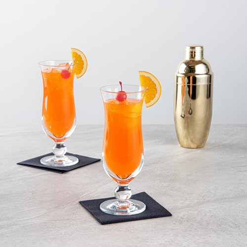 Restaurantware Hurricane Plastic Glasses 6 Pack, 11oz Shatterproof Tumblers