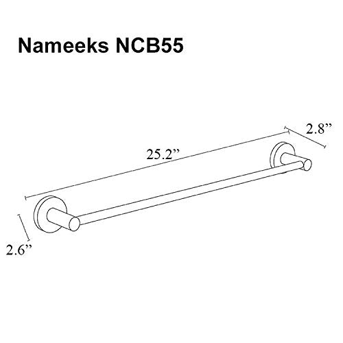 25" Matte Black Towel bar