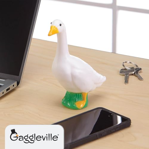 7-Inch Miniature Goose Statue for Desk and Home Decor
