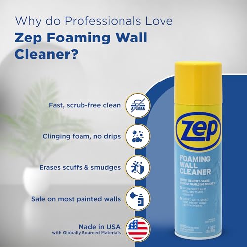 Zep Foaming Wall Cleaner 18 oz Scuff and Stain Remover for Painted Surfaces