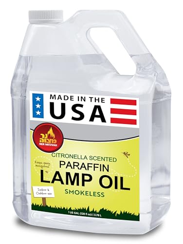 Citronella Paraffin Lamp Oil 1 Gallon - Smokeless Mosquito Repellent Fuel