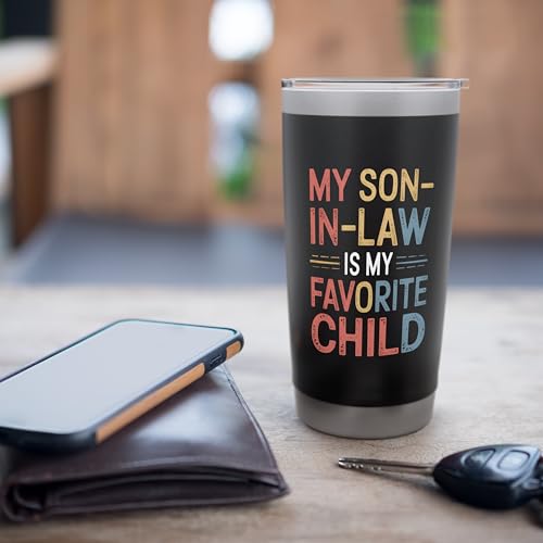 My Son-in-Law Is My Favorite Child Stainless Steel Tumbler 20 oz - Black