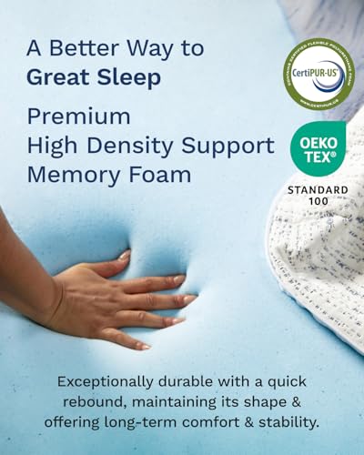 ViscoSoft 3 Inch Gel Memory Foam Mattress Topper Twin XL with Cover