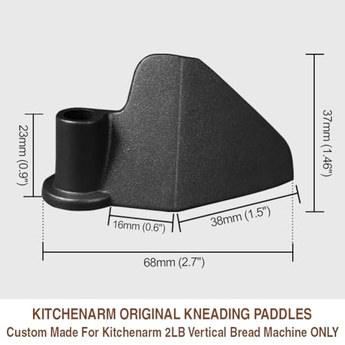 Non-Stick Bread Pan and Kneading Paddle for 2LB Vertical Bread Makers