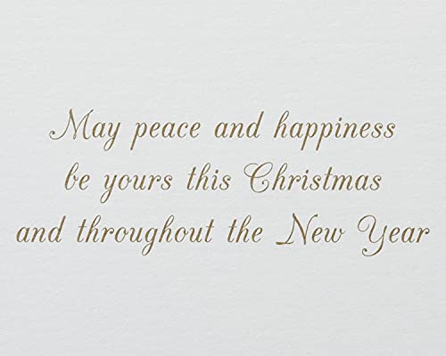 Papyrus Christmas Cards Boxed Set with Envelopes - Peace and Happiness Snowbird, 20 Count