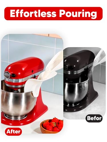 Silicone Stand Mixer Pouring Chute - Mess-Free Flour & Ingredient Funnel