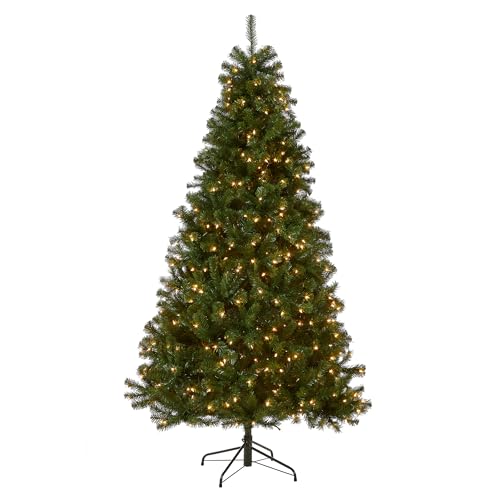 7ft Pre-Lit Artificial Spruce Christmas Tree with 500 Clear Lights & Stand