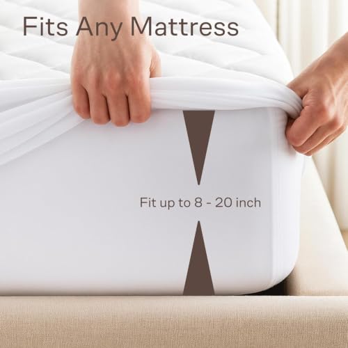 Niagara Sleep Solution Queen Cotton Mattress Pad - Extra Deep Pocket 20"