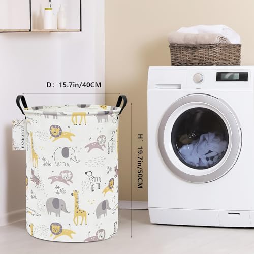 Foldable Animal Nursery Storage Basket with Waterproof Coating