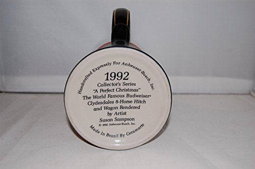 Budweiser 1992 A Perfect Christmas Holiday Stein Collector's Series