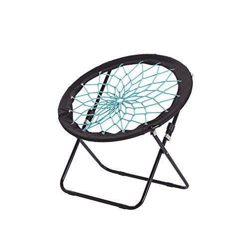 Folding Bungee Dish Chair - Portable Saucer Chair for Bedroom and Gaming