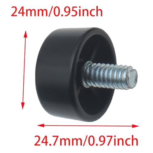 4 Pcs Curtain Rod End Caps for 3/4 Inch Rods, Cylindrical Black Finials