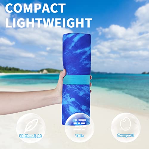 Oversized Microfiber Beach Towel 2-Pack, Sand-Free Quick-Dry Travel Towel