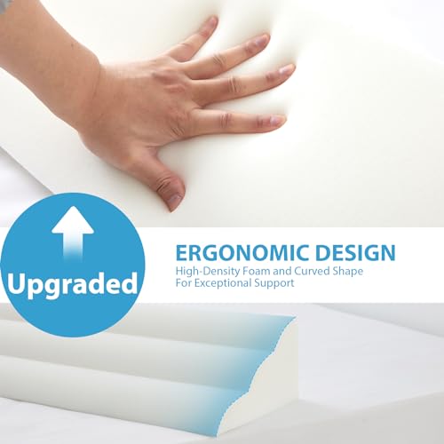 King Bed Wedge Pillow for Headboard Gap - 76"x10"x6" White
