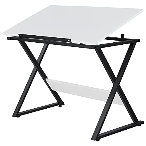 Adjustable Drafting Table with Tiltable Top – Art & Craft Work Station