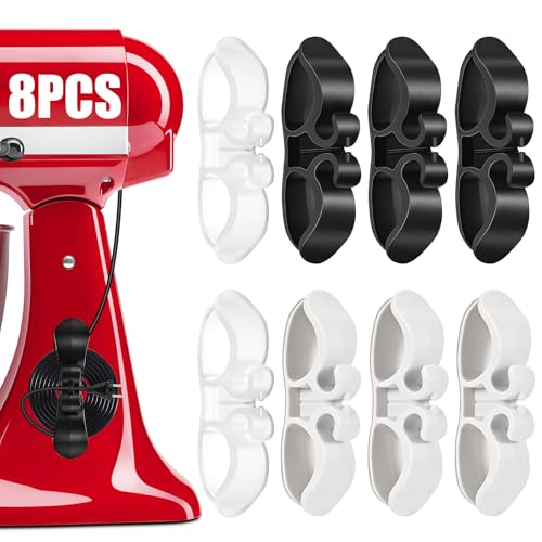8-Pack Kitchen Appliance Cord Organizer, Adhesive Cable Wrap for Appliances