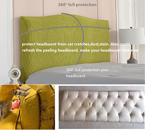 Soft Stretch Bed Headboard Cover - Dustproof Protector for King Size