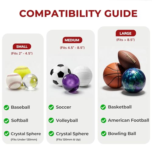 6-Pack Clear Acrylic Baseball Display Stand Holder for Sports Collectibles