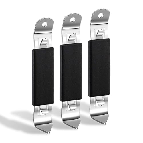 Magnetic Stainless Steel Bottle & Can Openers 3-Pack for Camping & Travel