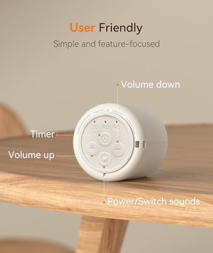 Portable White Noise Sound Machine for Travel - Egg-Sized Sleep Aid, 16 Sounds