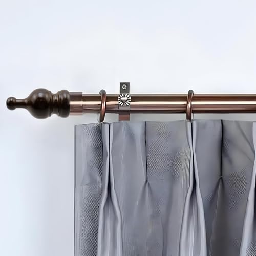 1.38-Inch Wooden Curtain Rod Finials, Decorative Pole End Caps - 2 Pack