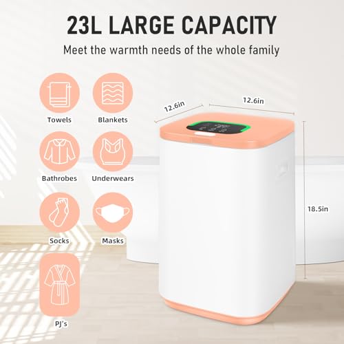 23L Large Capacity Towel Warmer Bucket for Bathroom with LED Display