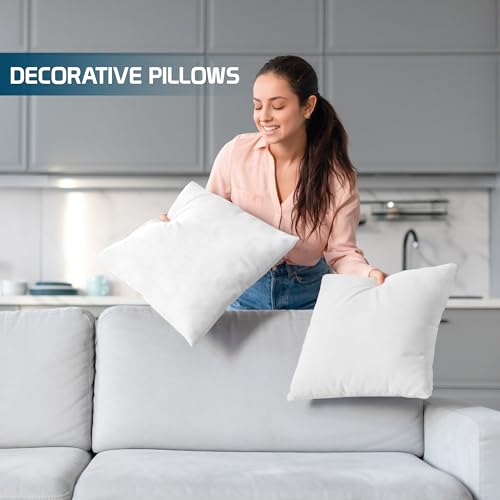 Utopia Bedding Throw Pillow Inserts 18x18 Set of 4 Fluffy Couch Pillows