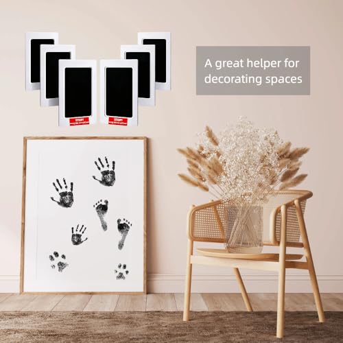Clean-Touch Inkless Hand & Footprint Kit for Baby & Pet Paw Prints (15 Pack)
