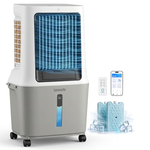 Portable Evaporative Air Cooler 2500 CFM 8-Gallon Tank WiFi Swamp Cooler